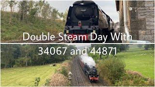 A Double Steam Day With LMS Black 5 44871 and SR 34067 “Tangmere”  21/09/24