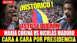 ASÍ SE ENFRENTARON CORINA MACHADO CONTRA NICOLÁS MADURO EN PR0TESTAS