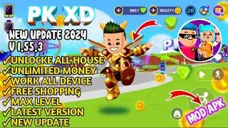 PK XD Mod Apk 1.55.3 New Update 2024 - Mod Menu, Unlocked All Houses & Skins