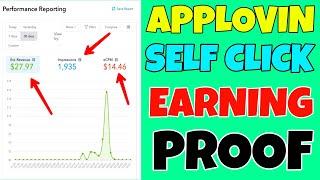 Applovin earning proof | Applovin earning trick  2022 | Applovin self click earning proof