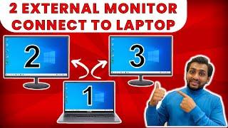 How to connect 2 monitors to one laptop | Dual monitor setup | Triple monitor setup | Technosearch