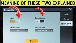 WHAT IS REQUEST APPROVAL IN PUBG CLAN | MANAGE CLAN FULL EXPLAINED IN BGMI AND PUBG MOBILE