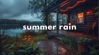 Cozy Porch Ambience ️ㅣRelaxing Rain Sounds for Sleeping and Cozy Summer Ambience