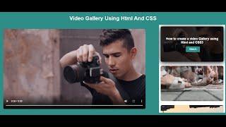 How to make video gallery using Html and CSS