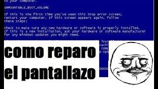 Reparar Pantallazo Azul Windows Unmountable_Boot_Volume Con Hiren Boot Screen Panic Chkdsk Error HDD