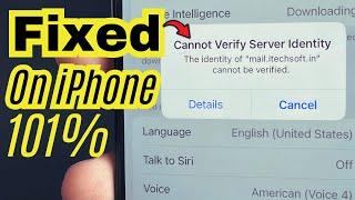 How to Fix "Cannot Verify Server identity" on iPhone Pop Up - 101% (2024) - iOS 18.2 Update