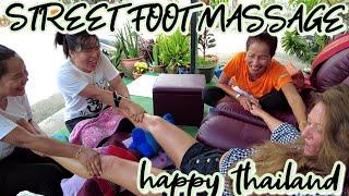 ASMR Thai street happy foot massage