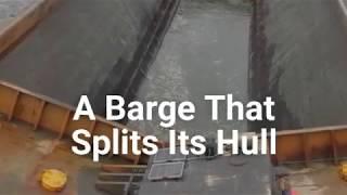 Ship That Split in Half : Split Hopper Barge #Barge #hull