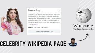 How to Create an Artist Wikipedia Page | Celebrity Wikipedia Page Creation | Actor Wikipedia