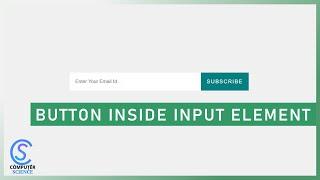 Button inside input element - email input design | HTML & CSS | Computer Science
