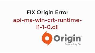 FIX Origin Error api-ms-win-crt-runtime-l1-1-0.dll [UPDATED]