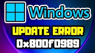 How to FIX Windows Update Error 0x800f0989 in Windows 11/10