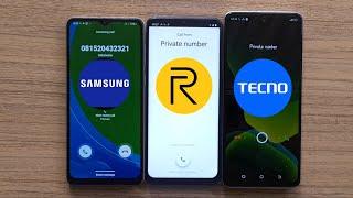 Realme C35 VS Samsung Galaxy A02 VS Tecno Pova 3 incoming call & Outgoing Call