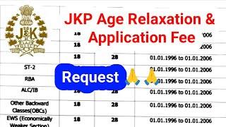 JKP Constable Recruitment 2024 ||  Age Relaxation & Form Filling Fee  #jkp