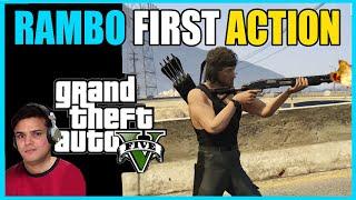 GTA 5 Rambo jump from Running truck action scene #Shorts