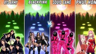 Bts Army VS Blackpink VS Squid Game VS Phut hon - Tileshop EDM Rush new update!! Music!! Tielshop!!