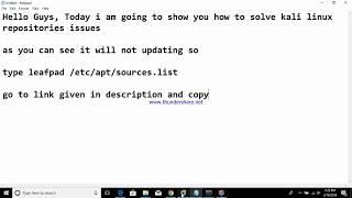 How to resolve Kali linux repositories issues