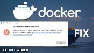 Docker Installation Bios Issue Fix | docker tutorial | complete beginners