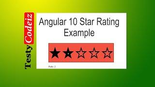 #Angular 10 #Star #rating example | Star Review System in angular by #Testycodeiz