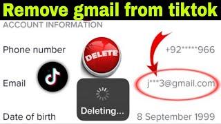 How to unlink gmail tiktok | how to remove email tiktok | delete tiktok gmail email unlink