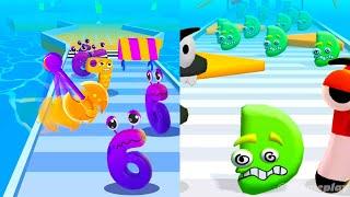 Number Run Merge 3D Math vs Alphabet Run Merge 3D Math