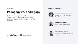 Pedagogy vs. Andragogy