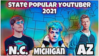 MOST POPULAR YouTubers In EVERY State (2021)!!! | List That List!