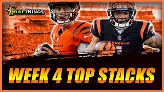 You NEED these SIX top stacks in tournaments on DraftKings Week 4