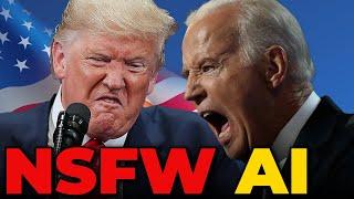 AI NSFW 18+ TRUMP vs BIDEN: NEXT-GEN AI'S GO OFF THE RAILS 24/7