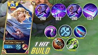 20 KILLS!! NOLAN PERFECT COMBO TUTORIAL AND NOLAN PERFECT BUILD FOR ONE SHOT!! | NEW HERO NOLAN