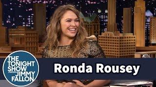 Ronda Rousey Demonstrates Infamous Armbar on Jimmy