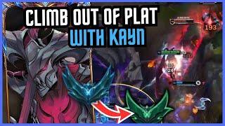 RANK 1 KAYN TEACHES HOW TO CLIMB OUT OF PLAT ELO! (MUST ABUSE THIS STRAT)