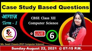 Case Study Based Questions (LIVE) | MCQs for Term 1 | CBSE Class 12 Computer Science with Python