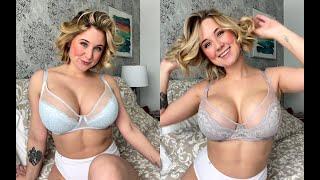 lingerie bra sets try on haul, curvy girls fashion revie