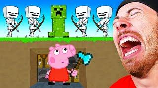 Minecraft Speedrunner Peppa Pig vs 5 Hunters