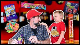 5 YEAR OLD Vs. SOUR CANDY CHALLENGE!