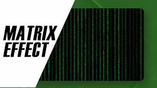 Matrix Effect | CSS - JavaScript Tutorial | Daft Creation