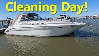 Preliminary Boat Clean Before Shipping Home