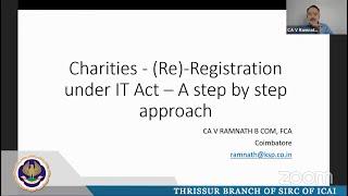 "CHARITIES"  RE-REGISTRATION UNDER IT ACT - A STEP BY STEP APPROACH