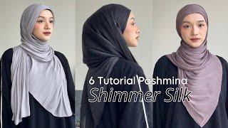 6 Style Pashmina Silk Lebaran/Bukber