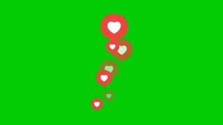 Animated Hearts Animation green screen effect HD video | Chroma Key