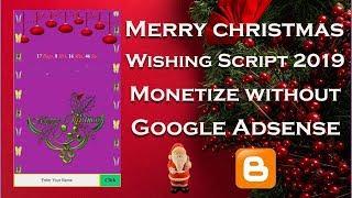 Merry christmas whatsapp Wishing Script 2019 Monetize without Google Adsense