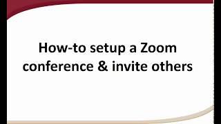 Setting up a DU Zoom conference and inviting students