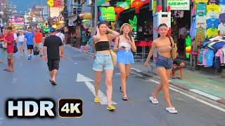 Patong Beach PHUKET Nightlife Bangla Road to Jungceylon Shopping Mall  Walk Thailand  //  4K HDR