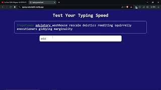I Made A Typing Speed Test Website With React