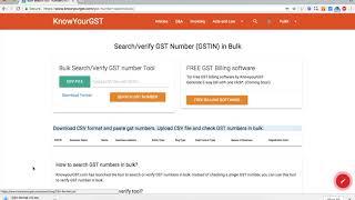 GST number search in bulk check multiple GSTIN