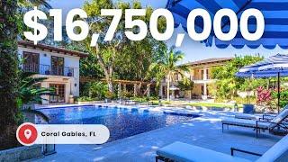 Touring $16.75M Tropical Miami Spanish Modern Mansion with AN AMAZING GUEST HOUSE in Ponce Davis