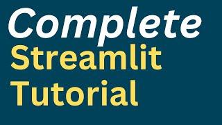 Complete Streamlit Python tutorial in One Video l Machine Learning l Data Science