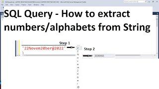 SQL Query | How to extract numbers from String | Split word into characters |  Two methods