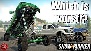 SnowRunner: Which SQUATTED TRUCK is THE WORST!? Let's Find Out!